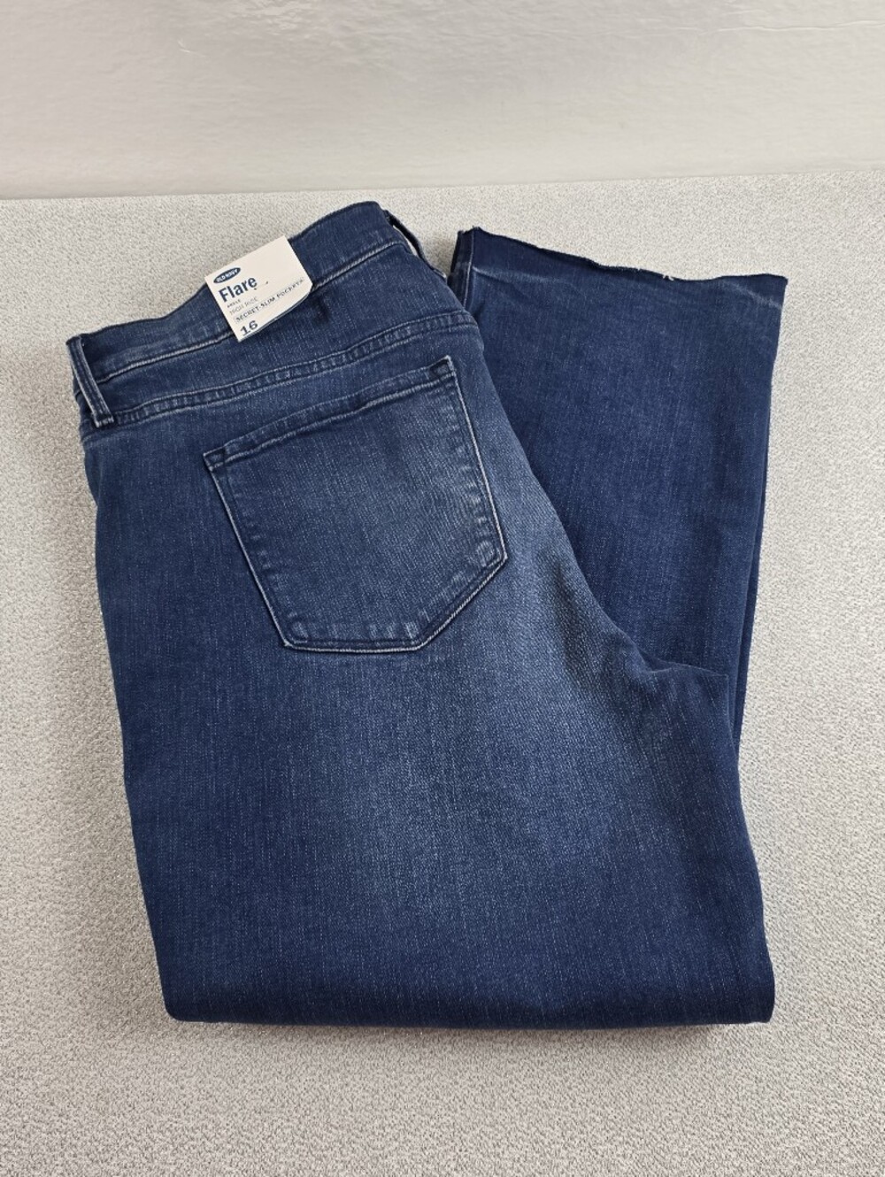 NEW Old Navy High Waist Secret Slim Pocket Ankle Flare Denim Jeans Wmn's 16